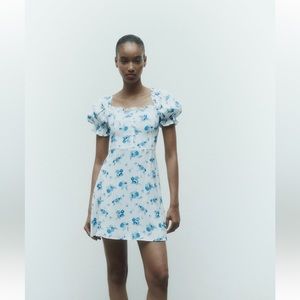 Zara short floral print dress